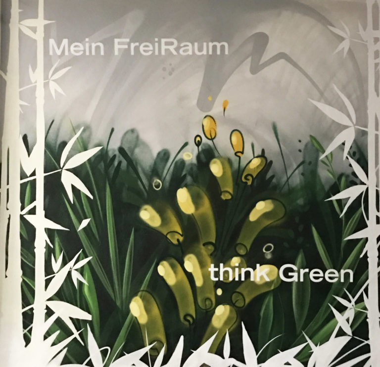 Graffitikuenstler, Graffitiauftrag, Artmos4, AutohausBest, illustrativ, Pflanzen