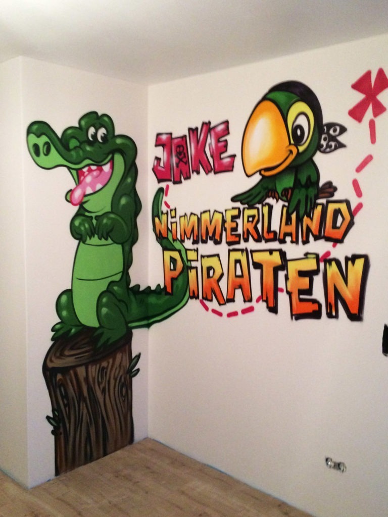 Graffitikuenstler, Graffitiauftrag, Artmos4, CaptainJake, Tiere, Schrift, Comic