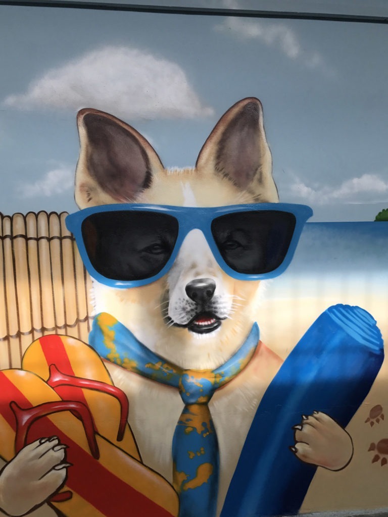 graffitiauftrag-graffitikuenstler-artmos4-doggy-house-tier-schrift-landdschaft-hund-aussen-schwarz-rot-kunst-tiere