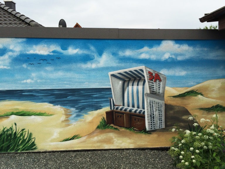 Graffitikuenstler, Graffitiauftrag, Artmos4, Landschaft, Meer, Fotorealistisch