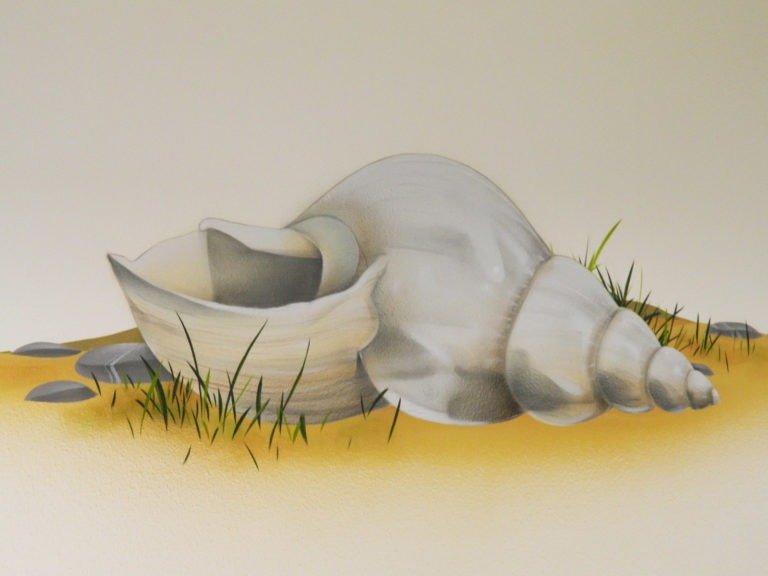 Graffitikuenstler, Graffitiauftrag, Artmos4, VluttersHoerakustik, Muschel, Fotorealistisch