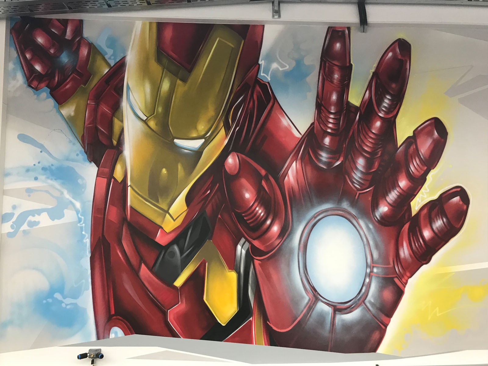 ironman, handnachvorne, aufladen, schuss, avenger